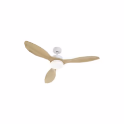 Ce ventilateur de plafond OKLAHOMA Blanc & Bois de FARELEK dispose d'un diametre de 137cm et d'une puissance de 100W. Il est ...