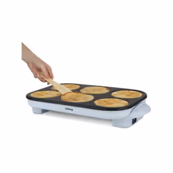 La crepiere HKoeNIG - GOO60 est idéale pour préparer de délicieuses crepes ou pancakes. Avec un diametre de 11,5 cm, elle per ...
