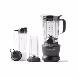 Nutribullet - Blender NBF500DG - 1200 Watt - Pichet 1.65L - 2 tasses et 2 couvercles de voyage inclus - Noir - Sans bpa