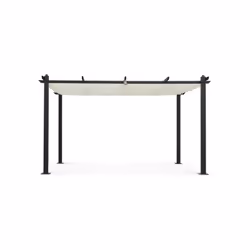 Pergola 4x3 m CORDOBA - Structure en aluminium - Toile rétractable en polyester 200 g/m² - Traité anti-corrosion - Dimensions ...