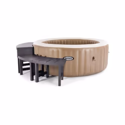 Cet entourage de spa INTEX est composé de 4 pieces (2 medium et 2 hautes) en plastique résistant aux UV. Les pieces medium me ...