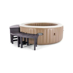 Entourage de spa 4 places rond - INTEX - 28515 - 2 pieces medium + 2 pieces hautes - Léger et résistant UV