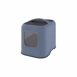 Rotho - Maison toilette pour chat 57 x 39 x 40 cm - Bac a litiere - Bleu Horizon