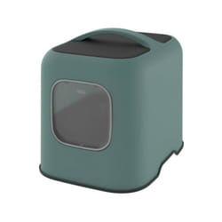 ROTHO - Maison toilette pour chat 57 x 39 x 40 cm - Bac a litiere - Vert de Gui