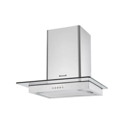 Hotte décorative murale Brandt BHB1644IX - 60cm - Evacuation & recyclage - Inox + Verre - 552 m3/h