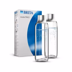 Le pack de 2 bouteilles en verre BRITA sodaTRIO (1L) est idéal pour stocker et transporter votre eau filtrée. Les bouteilles  ...