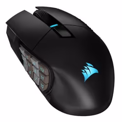 Souris Gaming - Sans fil - CORSAIR - SCIMITAR ELITE RGB Wireless - 16 boutons programmables - Autonomie 150h - Noir (CH-93143 ...