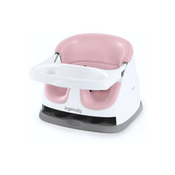 Ingenuity - Rehausseur de chaise bébé enfant de 6 mois a 3 ans, Base 2 en 1 Pivoine, plateau amovible, rangement et nettoyage f