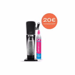 Machine a Soda SODASTREAM Art - Machine a Eau Pétillante Noire - Pack 1 Bouteille 1L Compatible Lave-Vaisselle + 1 Recharge d ...