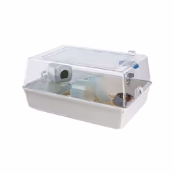 La cage MINI DUNA pour hamsters est en plastique et offre une bonne visibilité et ventilation. Elle est facile a nettoyer grâ ...