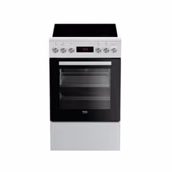 Cuisiniere 4 vitrocéramiques - BEKO - FSE57302GWC - Multifonction - Chaleur brassée - Four : 60L - 50cm - Ses atouts : nettoy ...