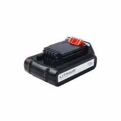 Cette batterie Slide Pack Lithium 18 volts de 2 Ah est compatible avec plusieurs produits BLACK+DECKER tels que les GTC650L,  ...