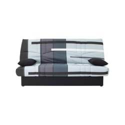 Clic clac 3 places DREAM - Tissu 100% Coton imprimé Piste Gris - Couchage 125x190 cm - L190 x P92 x H96 cm