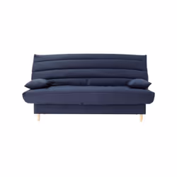 Optez pour le confort moelleux du canapé convertible LIV 20 en tissu Soro bleu foncé avec coussins. Avec ses dimensions de co ...