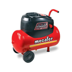 Compresseur Mecafer 24L 1.5HP sans huile + tuyau et soufflette