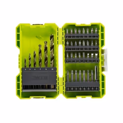 Le coffret antichocs empilable RYOBI 38 accessoires de perçage-vissage - porte embouts RAK38SDD contient tout le nécessaire p ...