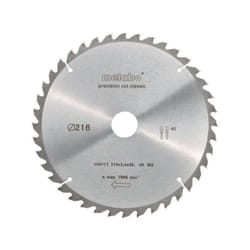 Metabo Lame de scie circulaire HW/CT 216 x 30 x 2,4/1,8