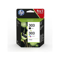 Sans Marque - Cartouches d'encre hp 303 - Pack de 2 - Noir et Couleurs - 3YM92AE - Envy Photo 6220/6230/6232, Tango/TangoX