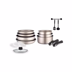 Batterie de cuisine Arthur Martin AM133CH 15 pieces - Aluminium - Poignée amovible - Tous feux dont induction
