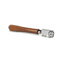 Stanley - Coupe-verre traditionnel 6 molettes en acier - Manche en bois verni - Epaisseur de 3 a 10 mm