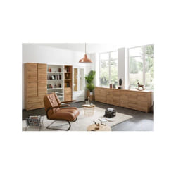 Armoire image 7 - Décor chene - 2 portes + 2 tiroirs - L80 x H191 x P40 cm