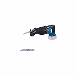 Découvrez la scie sabre sans fil Bosch Professional GSA 18V-28. Cette scie sabre de couleur blanche est fabriquée par la marq ...
