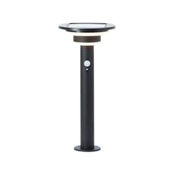 Borne extérieure Brilliant garvina - led et solaire - Détecteur de mouvement - Acier inoxydable et plastique - 4 w - Noir