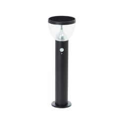 Borne extérieure Brilliant tulip - led et solaire - Détecteur de mouvement - Acier inoxydable et plastique - 4 w - Noir