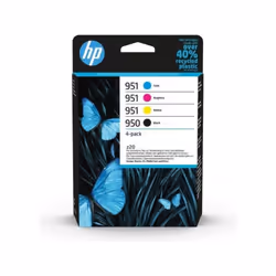 Ce pack de 4 cartouches d'encre authentiques HP 950/951 est compatible avec les imprimantes HP OfficeJet Pro 8600. Il contien ...