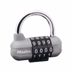 Le cadenas a combinaison programmable Master Lock n 1520EURDD présente un corps en métal d'une largeur de 64 mm pour offrir r ...