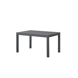 Table de jardin extensible rectangulaire 6 a 10 personnes - Structure aluminium - l 135-270 x p 90 x h 75 cm - Gris foncé