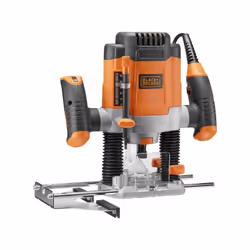 La défonceuse filaire BLACK+DECKER KW1200E-QS est équipée d'un moteur puissant de 1200W pour des coupes nettes et précises. E ...