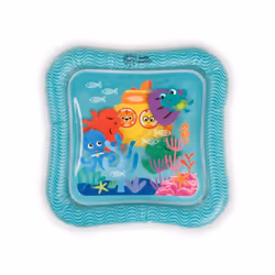 Tapis sensoriel rempli d'eau Ocean Explorers de Baby Einstein. Rechargeable, idéal pour partir a l'aventure a plat ventre. Ta ...