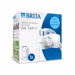 Le systeme de filtration sur robinet ON TAP V de BRITA offre une solution pratique pour obtenir de l'eau propre directement d ...