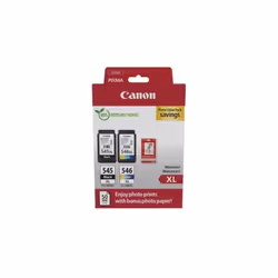 Pack de 2 cartouches d'encre + pack papiers photo - CANON - PG-545XL Noir + CL-546XL Couleur - Haut rendement