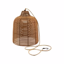 Suspension nomade - LUMISKY - HANG BOHEME - H35 cm - Polyrotin avec corde - LED blanc chaud et blanc dimmable