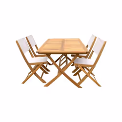 Cet ensemble de repas de jardin BANGGI 5 pieces, peut accueillir jusqu'a 4 personnes. Il est composé d'une table a manger et ...