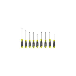 Ryobi - Jeu de 9 tournevis avec lame aimantée SL3, SL4, SL5,5 x 2, SL6,6, PH1, PH2, PZ1, PZ2 - RHSDS9PC