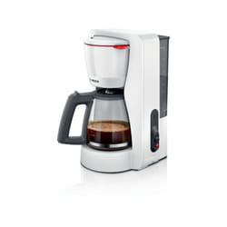 Bosch - Machine a Cafe - Cafetiere Electrique Filtre TKA2M111 MyMoment - Blanche - Capacité 1,25L - verseuse verre - systeme anti-gouttes