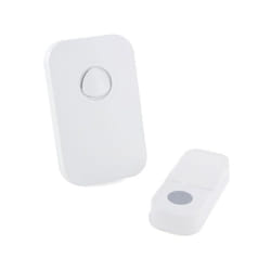 Carillon Chacon Sans fil sur batterie - 120 m - Blanc