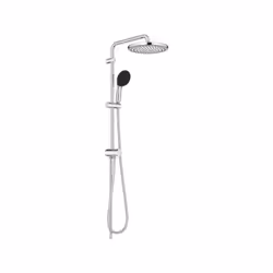 Cette colonne de douche GROHE Vitalio Start System 250 est équipée d'un bras de douche orientable, d'un inverseur pour passer ...