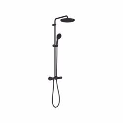 Ensemble composé d'un bras de douche 390mm orientable horizontalement, d'un mitigeur thermostatique incluant fonction inverse ...