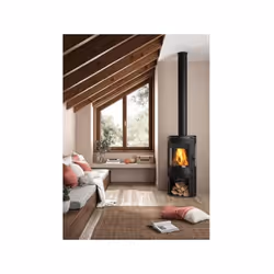 Poele a bois - INVICTA - Neosen Plus 3 vitres raccordable - 8 KW - Bûches 40 cm H 1025 x L 505 x P 505 mm, diametre de buse 1 ...