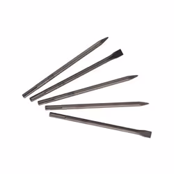 Accessoires de Marteau - Assortiment de burins SDS-max (x5) - Comprend 3 burins pointus, 2 burins plats
