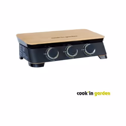 La plancha gaz a poser DUNE 70 de Cook'in Garden est équipée de 3 brûleurs en inox pour une puissance totale de 6 kW. Sa gran ...