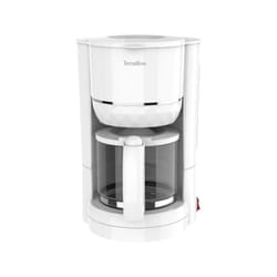 Terraillon - Cafetiere filtre – 15353 diamant Blanc - 1.25L - 980W - Verseuse verre - Maintien au chaud