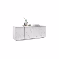 Buffet Marmo Blanco 4 Portes - L 180xP43xH70 Cm - style Chic /Design - La collection Marmo donne une touche tres tendance a v ...