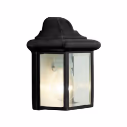 Applique extérieure NISSIE noir métal/verre E27 1x40W ampoule non incluse
