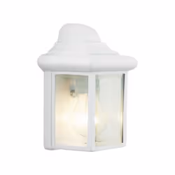 L'applique murale extérieure NISSIE de BRILLIANT est en métal et verre de couleur blanc. Elle fonctionne avec une ampoule E27 ...