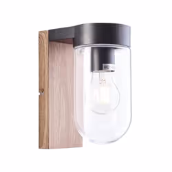 L'applique extérieure CABAR de BRILLIANT est un luminaire en métal et verre de couleur bois foncé/noir. Elle fonctionne avec ...